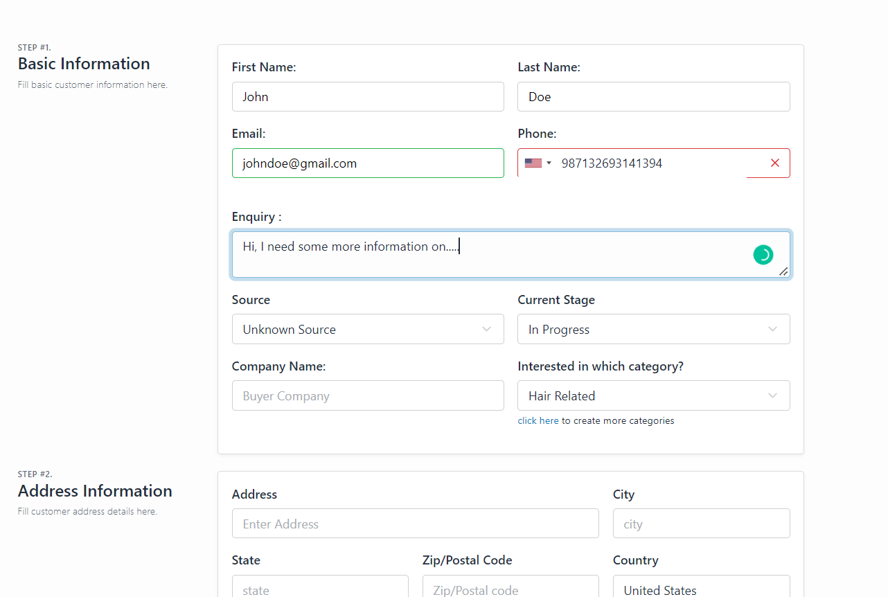 Managing Leads