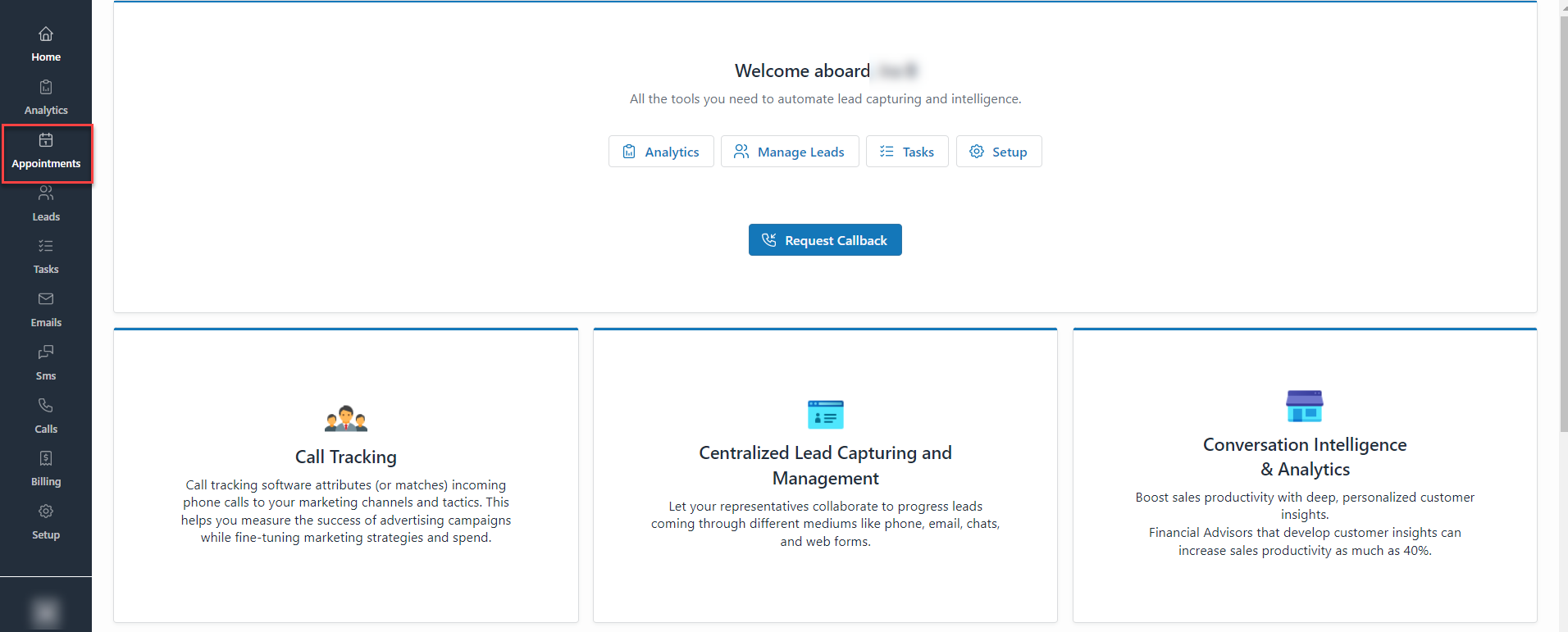 Appointments page
