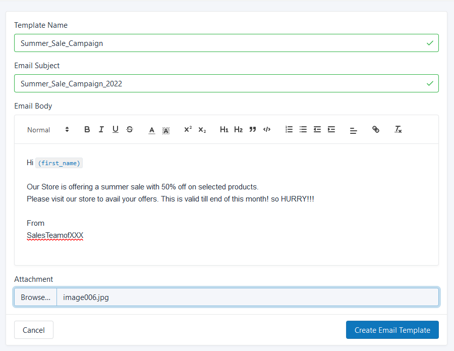 Creating Email Templates Figure 29