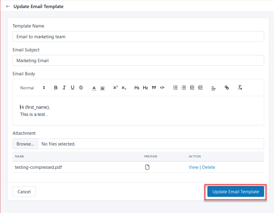 Creating Email Templates Figure 31