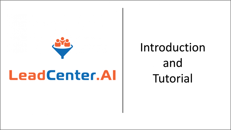 lead center.ai introduction and tutorial demo