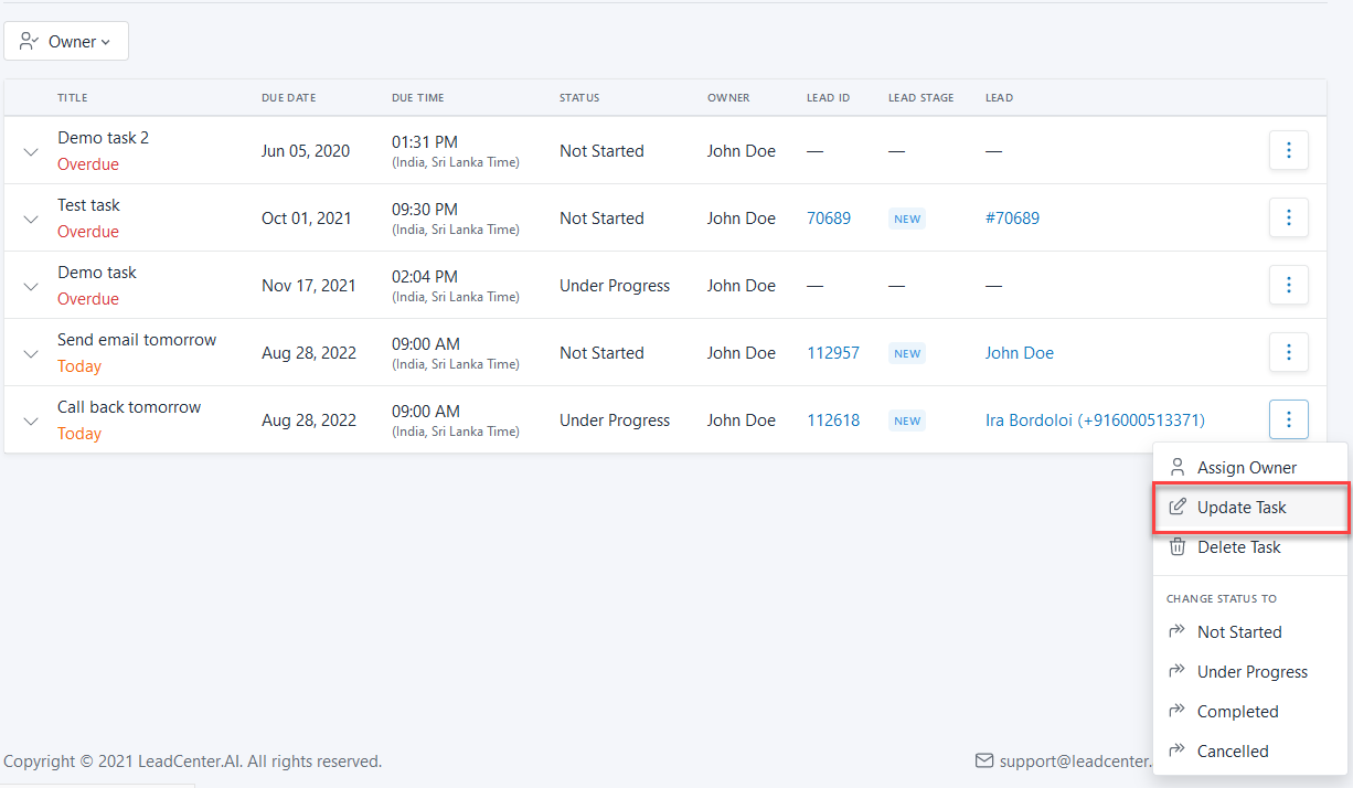 Managing Tasks Figure 57