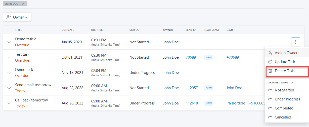 Managing Tasks Figure 63