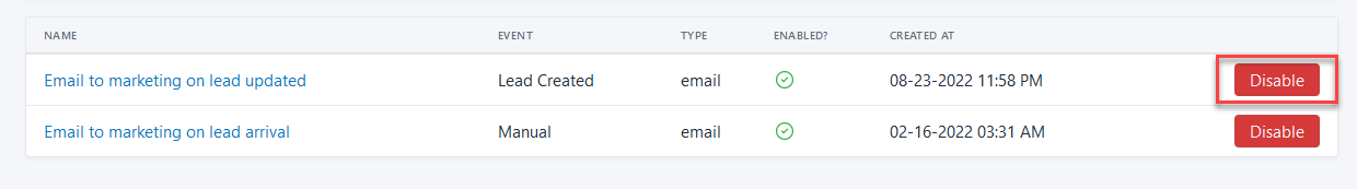 Setting Up Automated Actions Figure 46