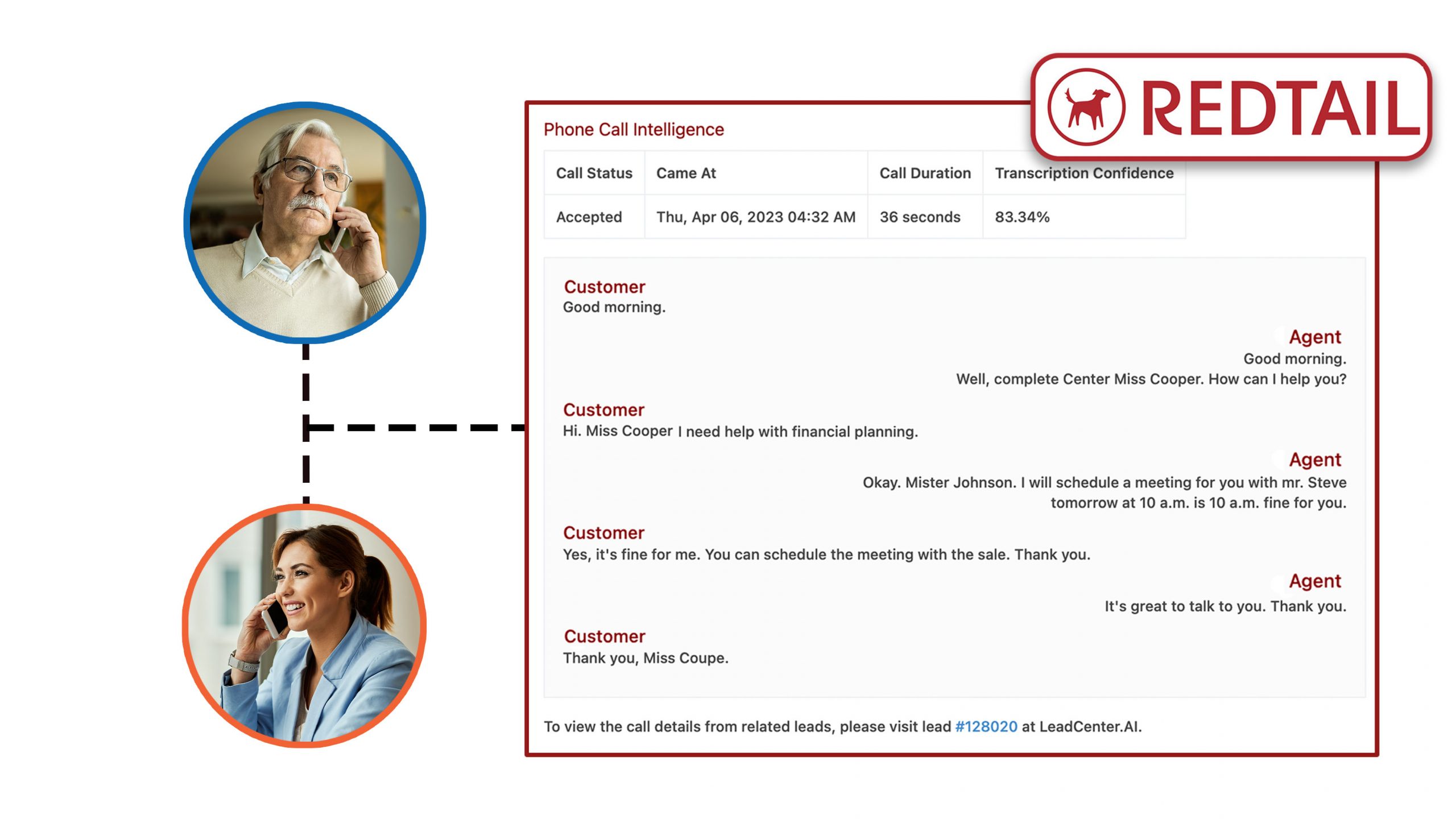 Phone Call Transcription Redtail CRM