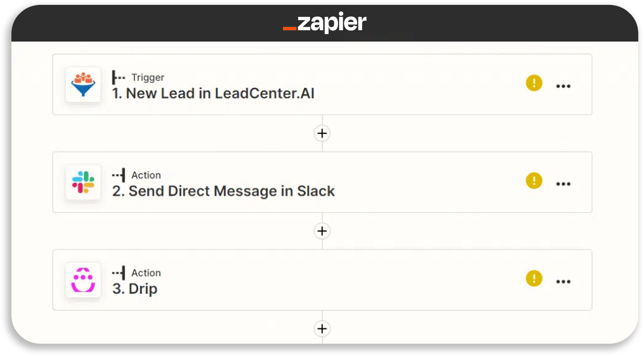 zapier leadcenter integration