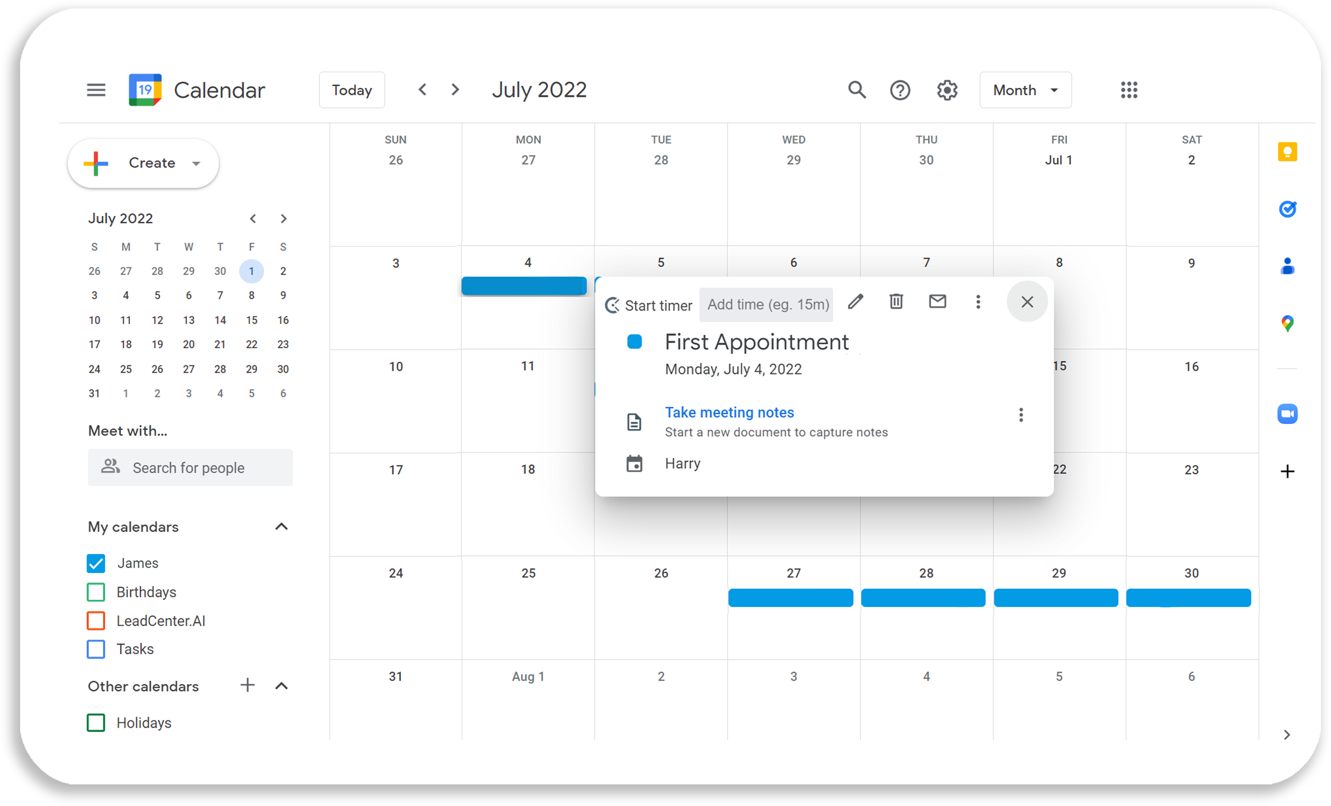 google calender