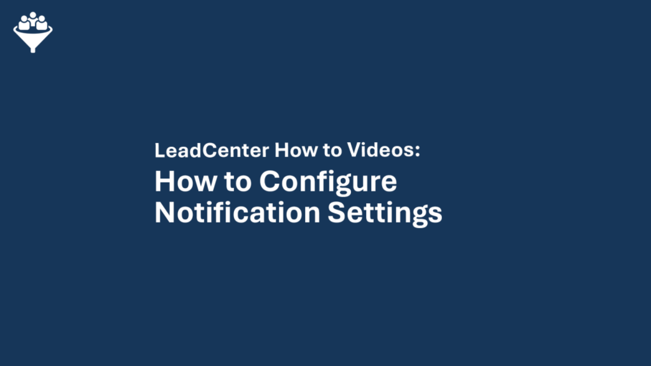 How to Configure Notification Settings