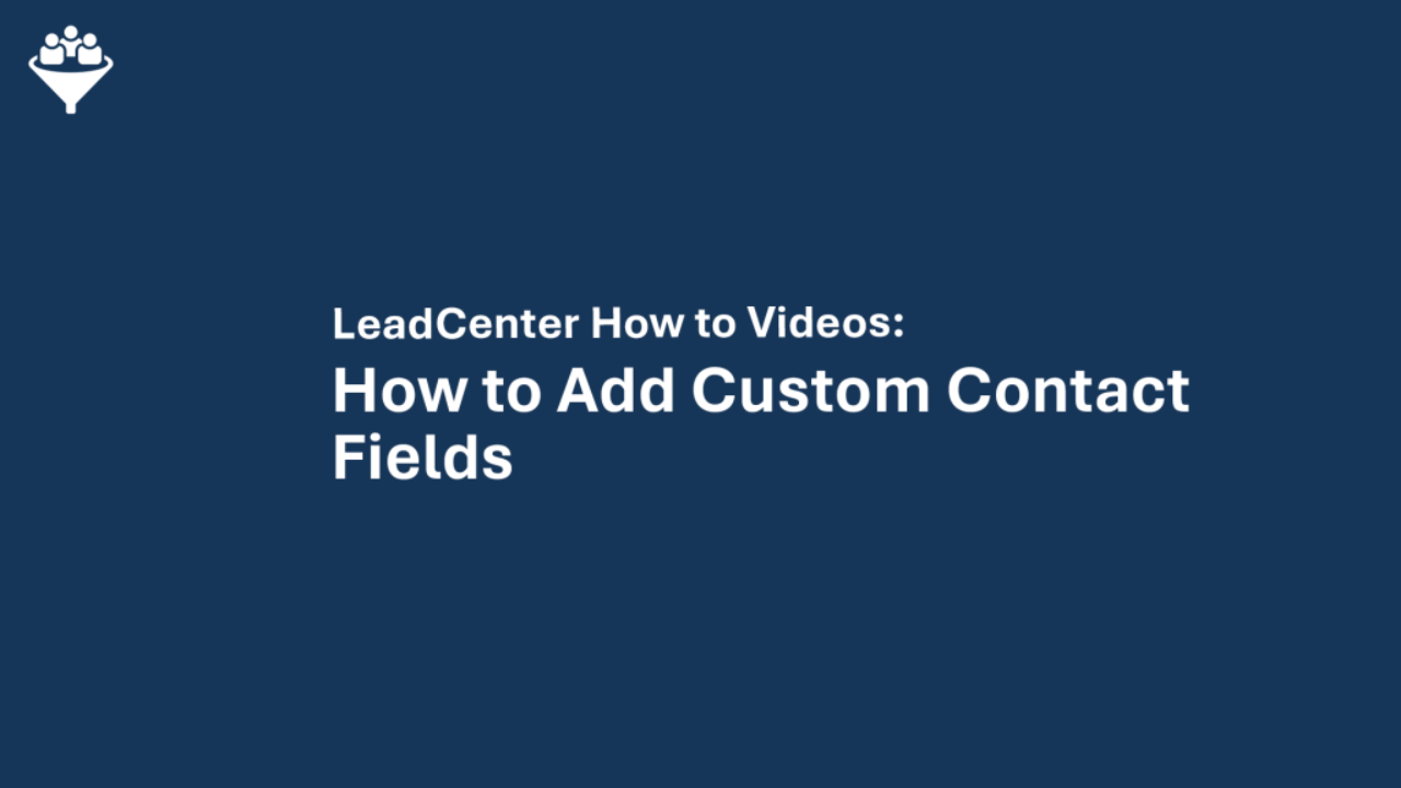 How to Add Custom Contact Fields