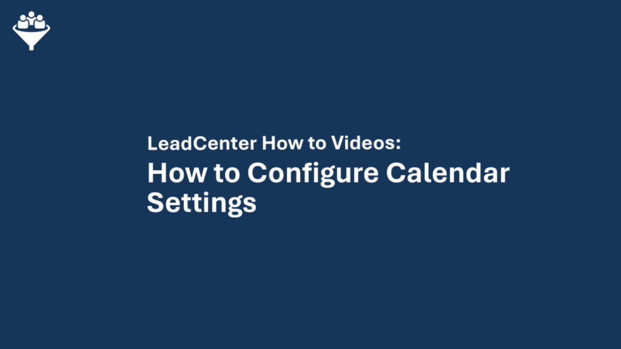 How to Configure Calendar Settings