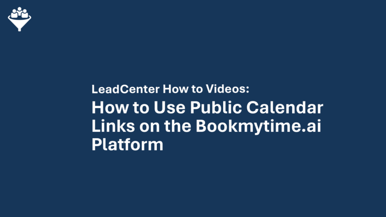 How to Use Public Calendar Links on the Bookmytime.ai Platform