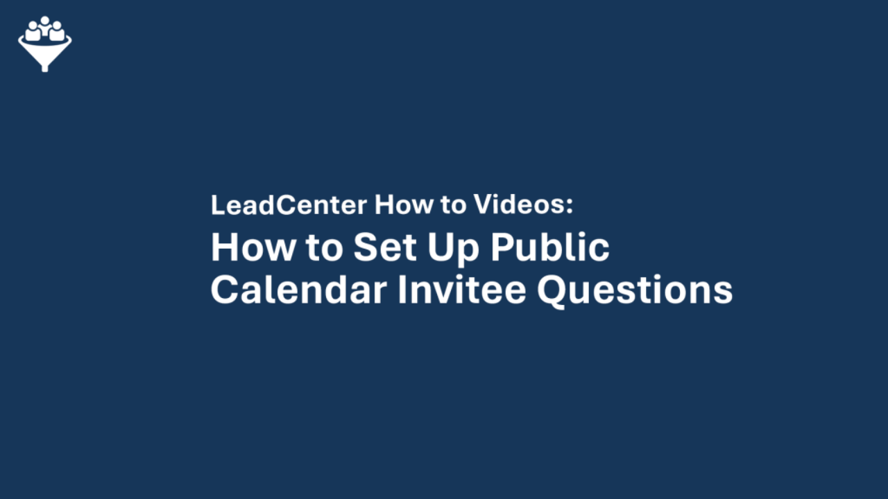 How to Set Up Public Calendar Invitee Questions