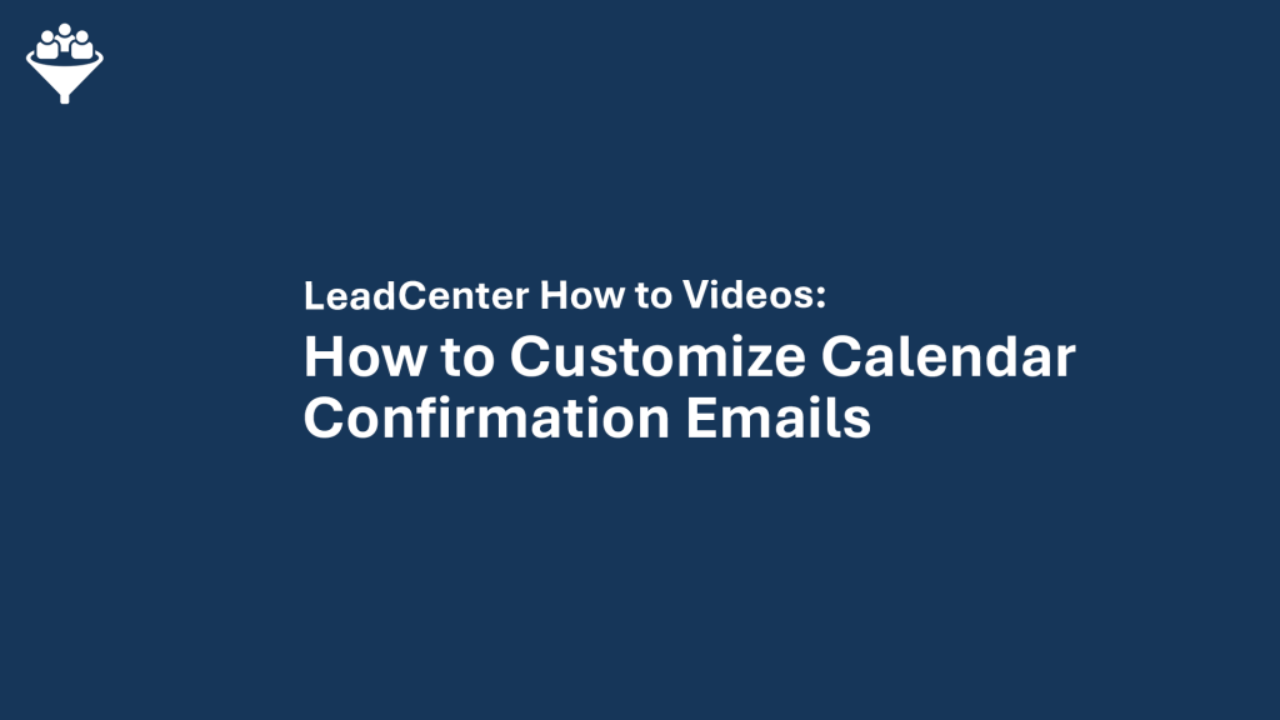 How to Customize Calendar Confirmation Emails