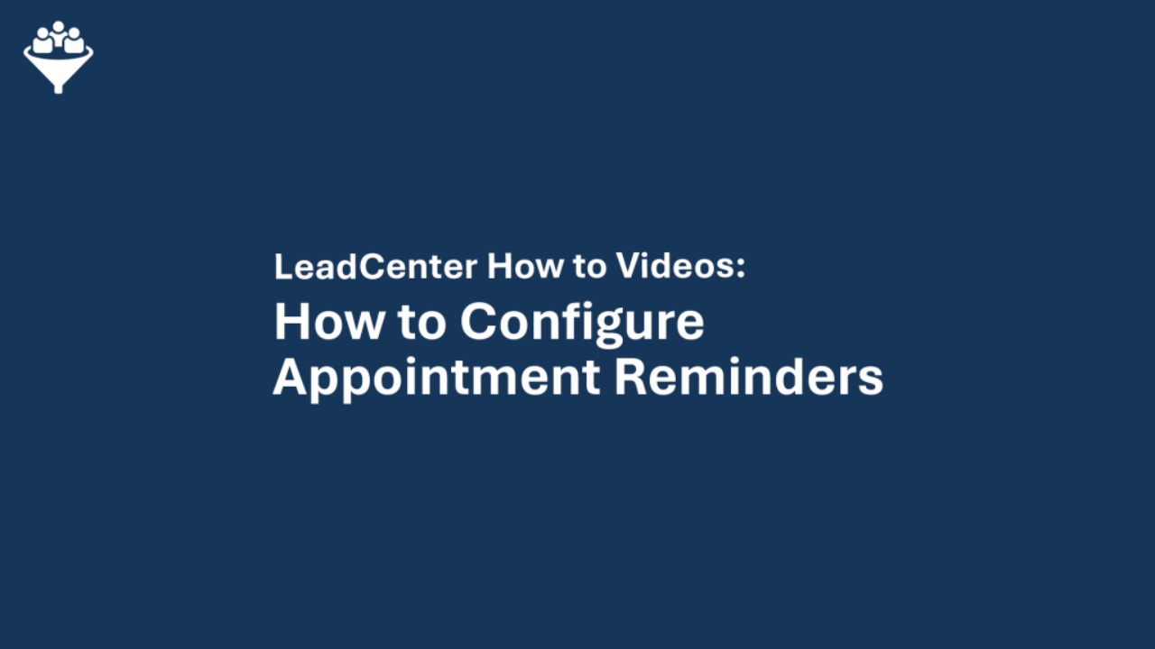 How to Configure Appointment Reminders
