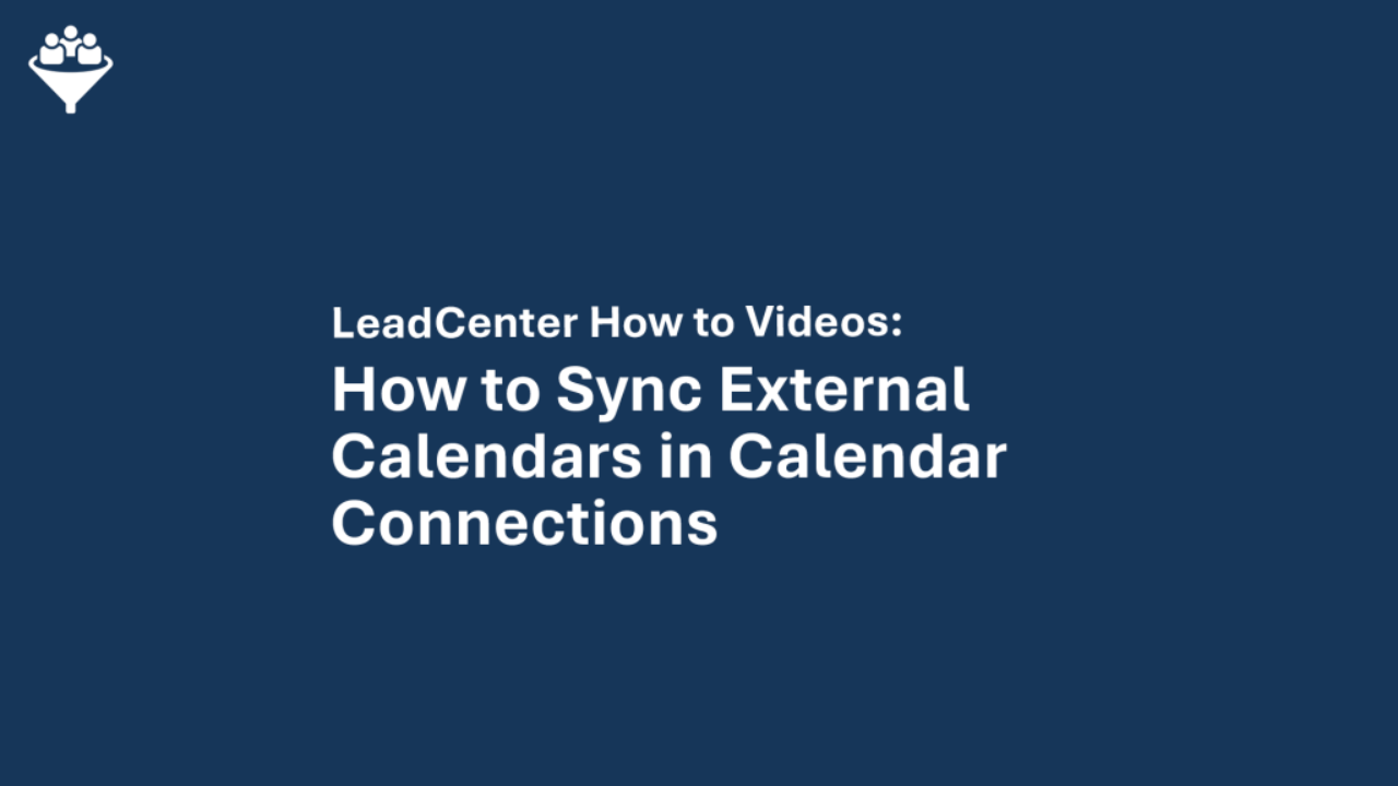 How to Sync External Calendars in Calendar Connections