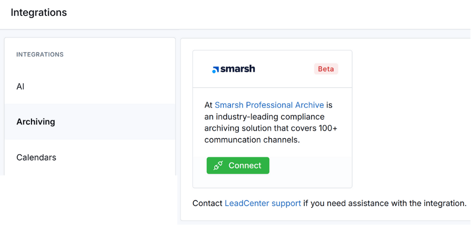 Seamless LeadCenter Integration